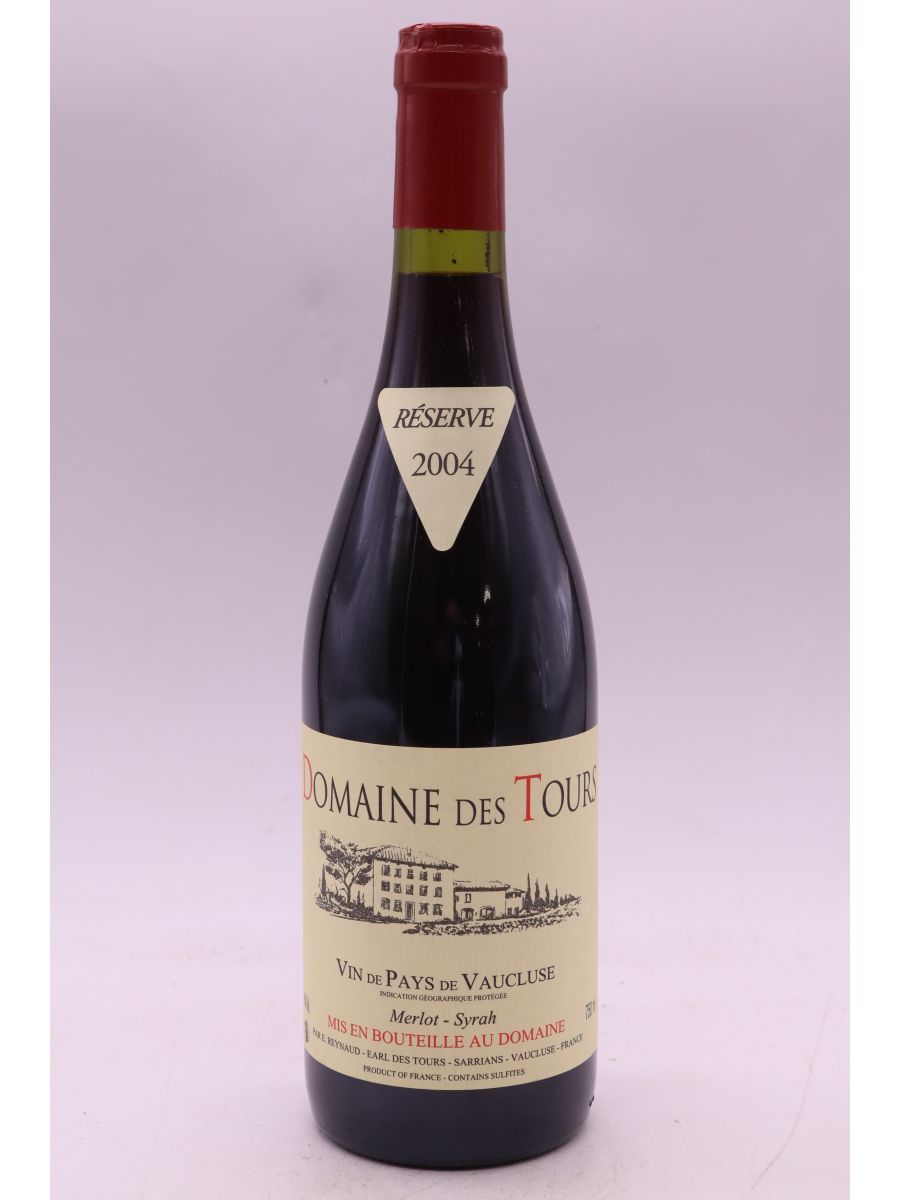 photo du vin Domaine des Tours Merlot Syrah 2004