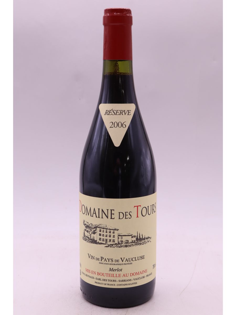photo du vin Domaine des Tours Merlot 2006