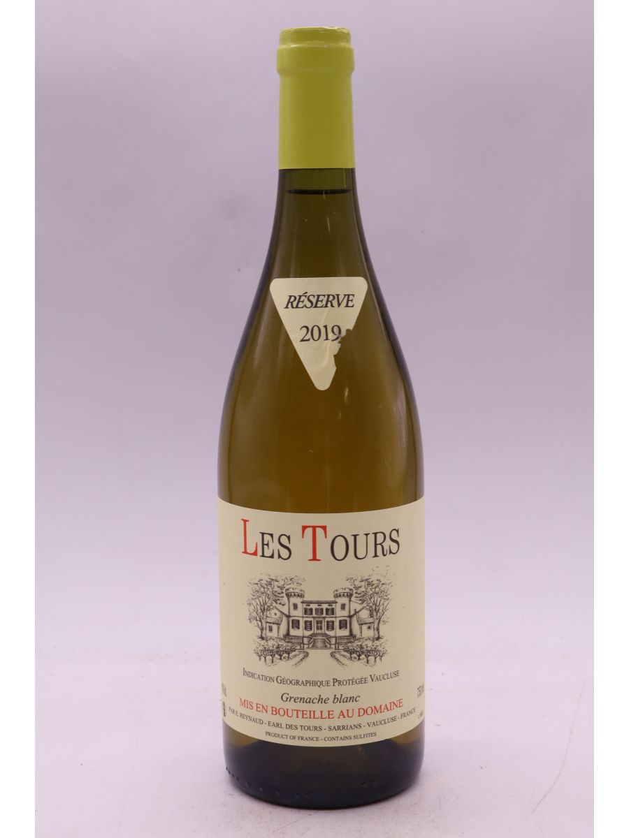 image du vin Domaine des Tours les Tours Grenache Blanc 2019