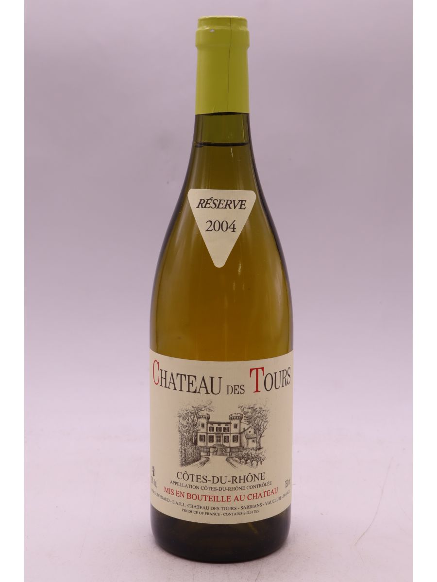 photo du vin Château des Tours Côtes du Rhône 2004 Blanc