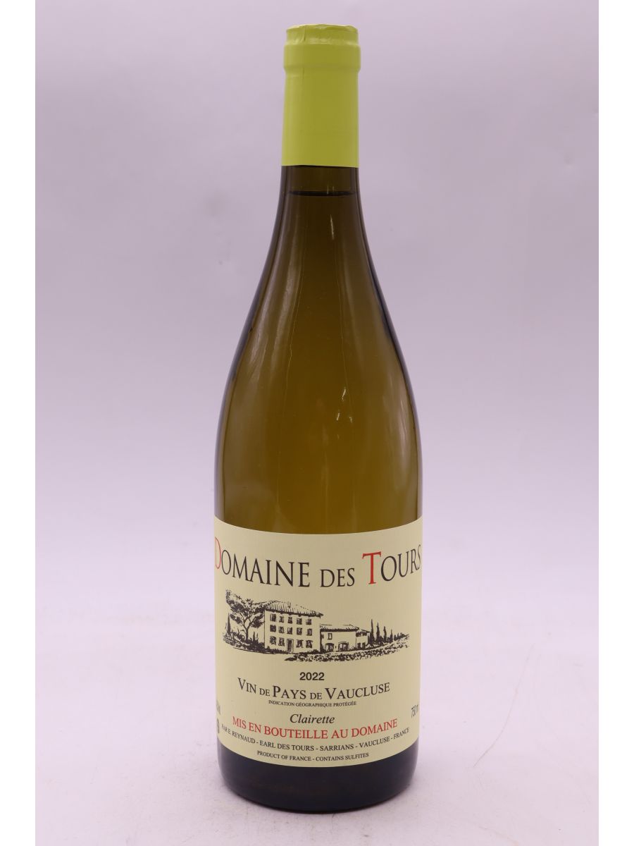 capture du vin Domaine des Tours Clairette 2022