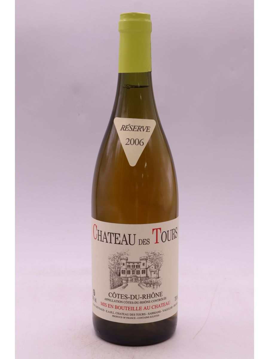photo du vin Château des Tours Côtes du Rhône 2006 Blanc