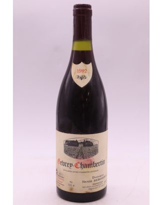 Henri Rebourseau Gevrey Chambertin 1992