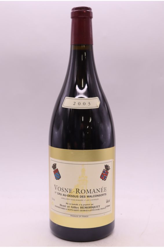 Henri et Gilles Remoriquet Vosne Romanée 1er cru Au Dessus des Malconsorts 2003 Magnum