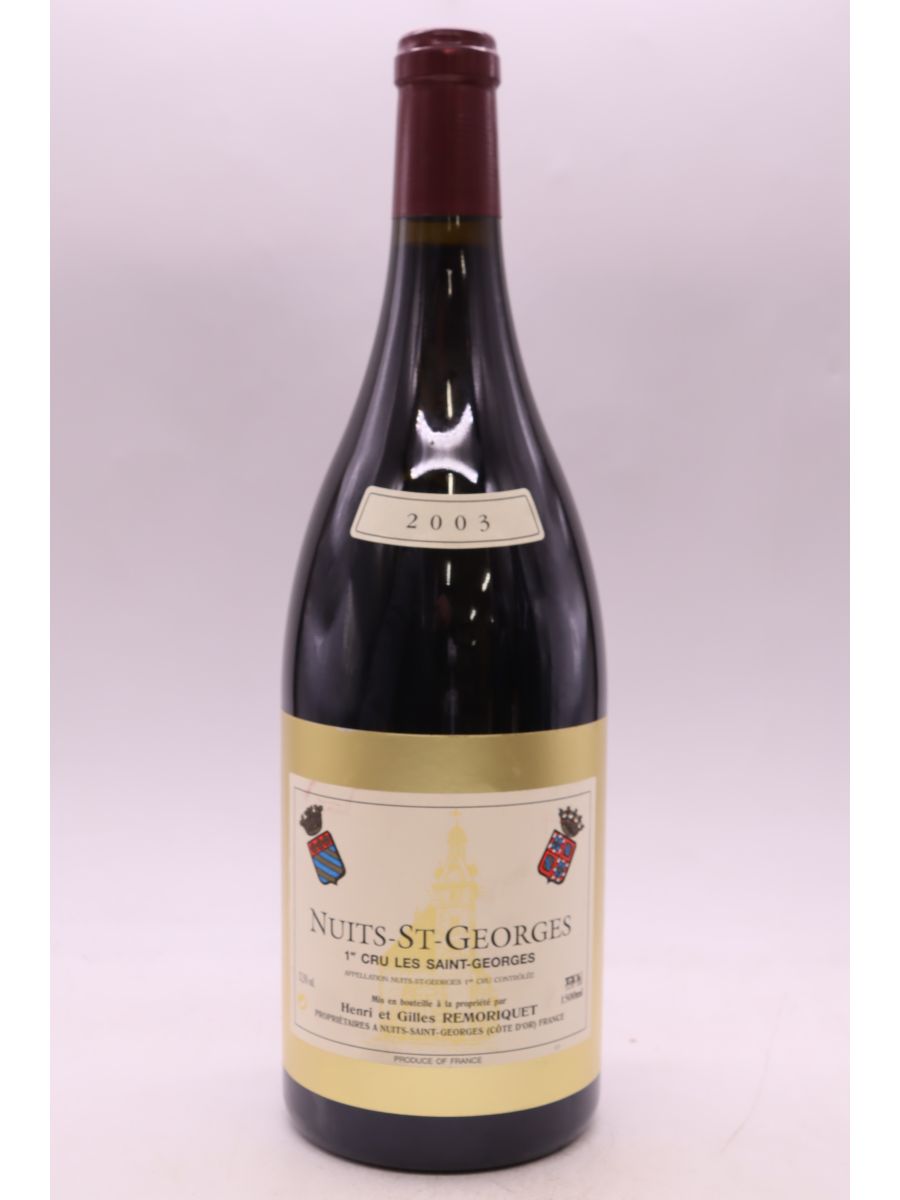 photo du vin Henri et Gilles Remoriquet Nuits Saint Georges 1er Cru les Saint Georges 2003 Magnum