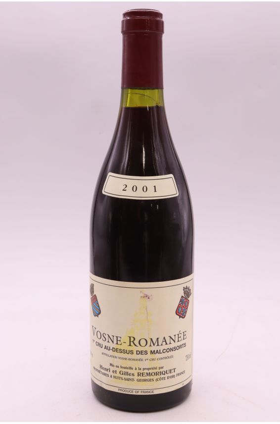 Henri et Gilles Remoriquet Vosne Romanée 1er cru Au Dessus des Malconsorts 2001