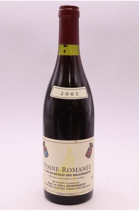 Henri et Gilles Remoriquet Vosne Romanée 1er cru Au Dessus des Malconsorts 2001