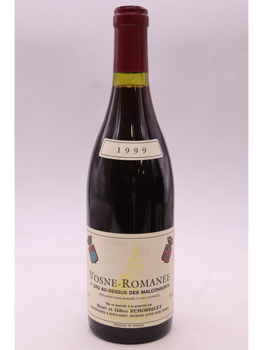 illustration du vin Henri et Gilles Remoriquet Vosne Romanée 1er Cru au Dessus des Malconsorts 1999