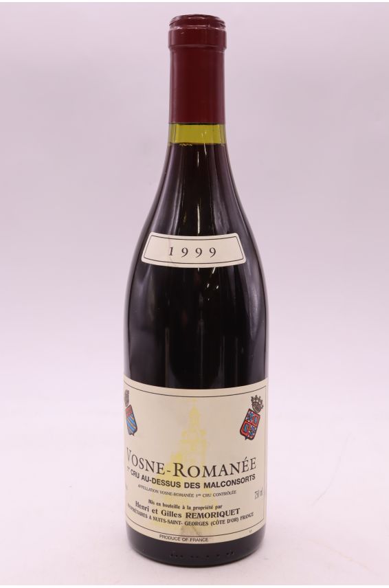 Henri et Gilles Remoriquet Vosne Romanée 1er cru Au Dessus des Malconsorts 1999