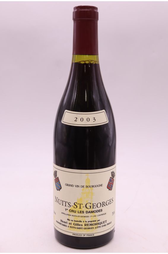 Henri et Gilles Remoriquet Nuits Saint Georges 1er cru Les Damodes 2003