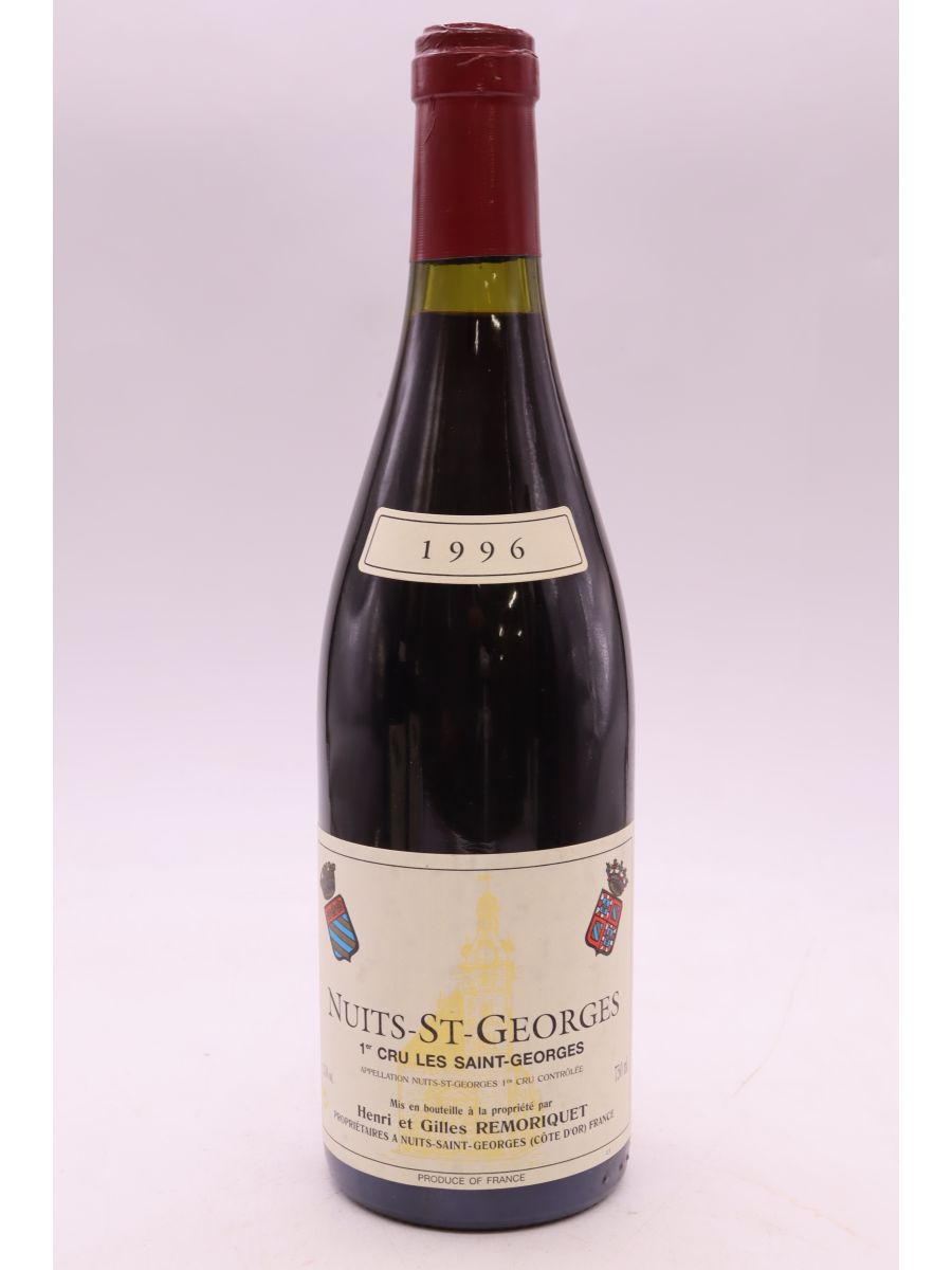 image du vin Henri et Gilles Remoriquet Nuits Saint Georges 1er Cru les Saint Georges 1996