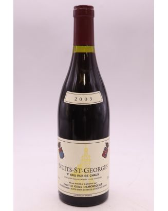 Henri et Gilles Remoriquet Nuits Saint Georges 1er cru Rue de Chaux 2003
