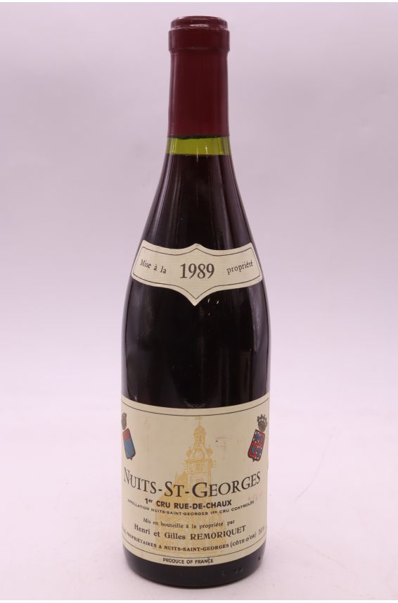 Henri et Gilles Remoriquet Nuits Saint Georges 1er cru Rue de Chaux 1989