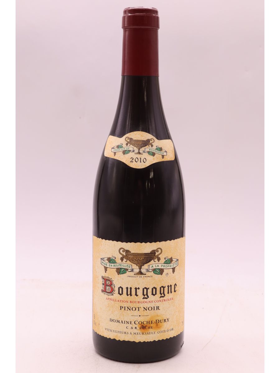 vue du vin Coche Dury Bourgogne 2010 Rouge