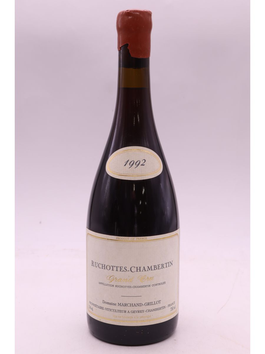 aperçu du vin Marchand Grillot Ruchottes Chambertin 1992