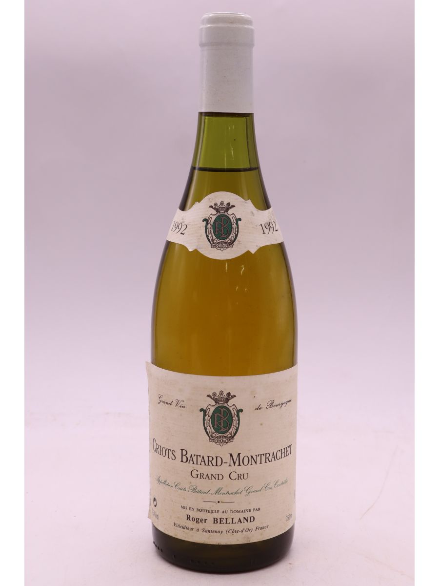 image du vin Roger Belland Criots Bâtard Montrachet 1992