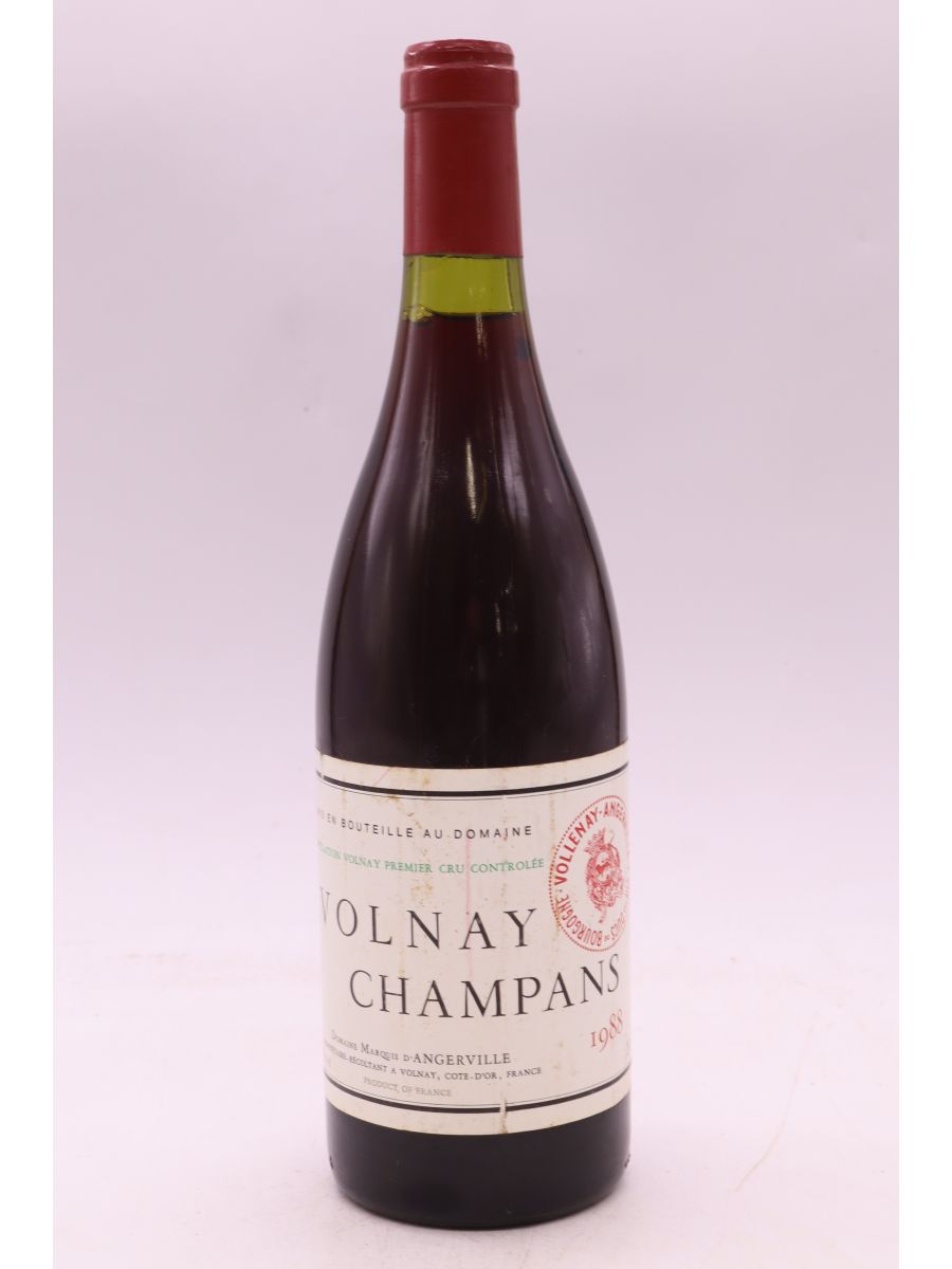 photo du vin Marquis d’Angerville Volnay 1er Cru Champans 1988