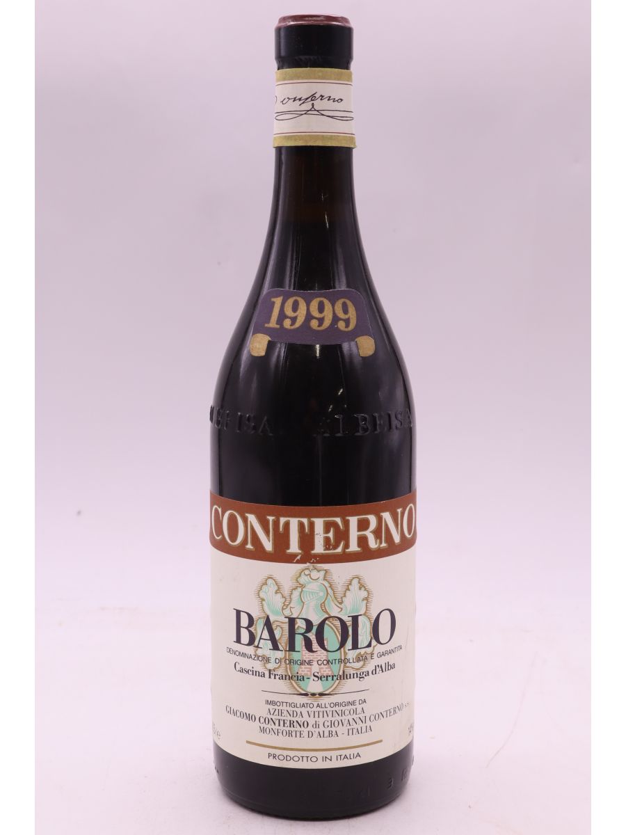 capture du vin Giacomo Conterno Barolo Cascina Francia 1999