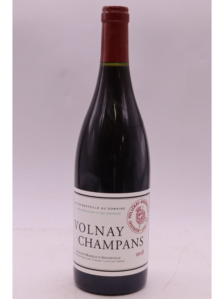 vue du vin Marquis d’Angerville Volnay 1er Cru Champans 2018