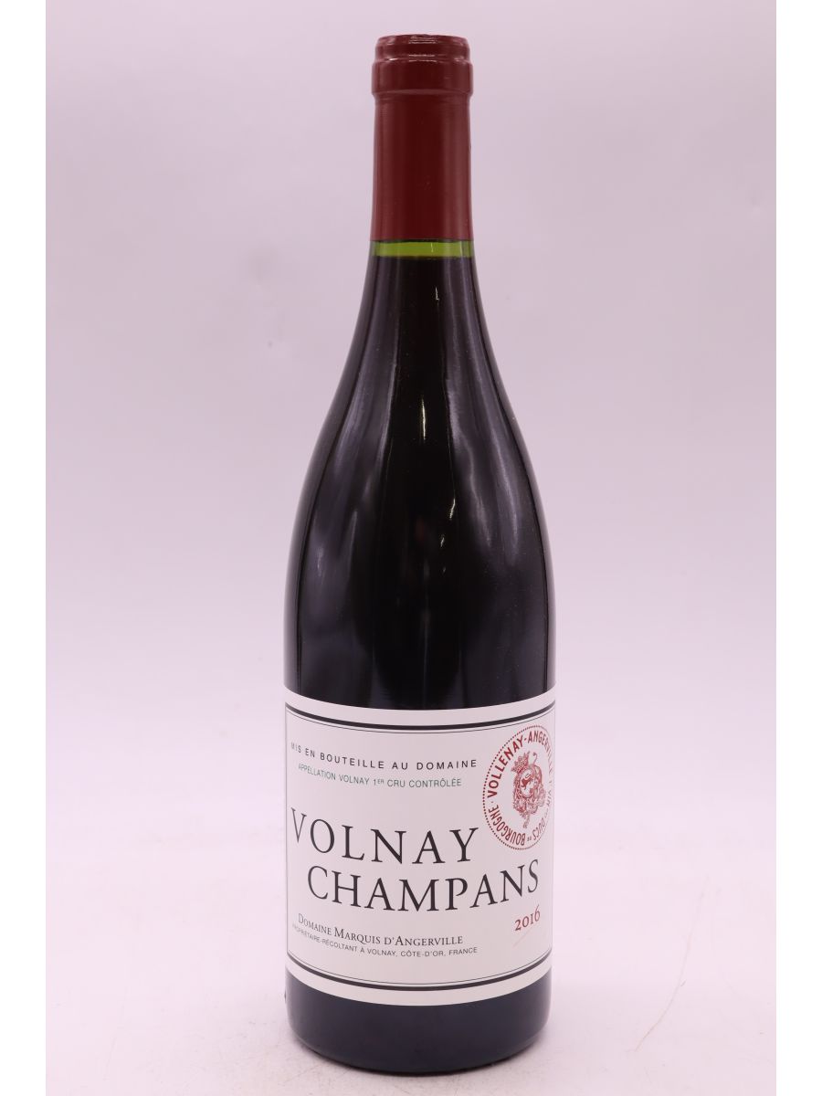 vue du vin Marquis d’Angerville Volnay 1er Cru Champans 2016