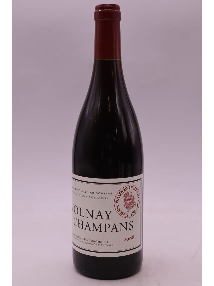 aperçu du vin Marquis d’Angerville Volnay 1er Cru Champans 2008