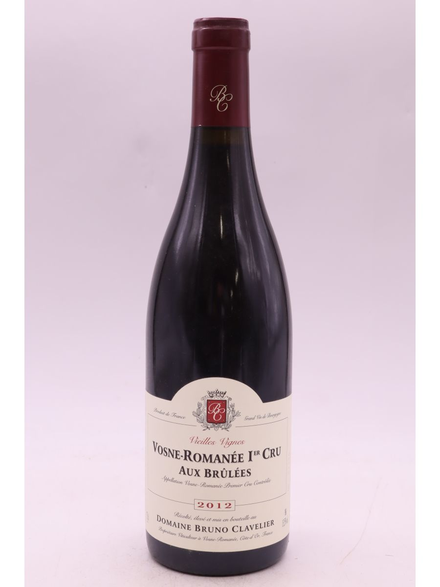 photo du vin Bruno Clavelier Vosne Romanée 1er Cru Aux Brûlées Vieilles Vignes 2012