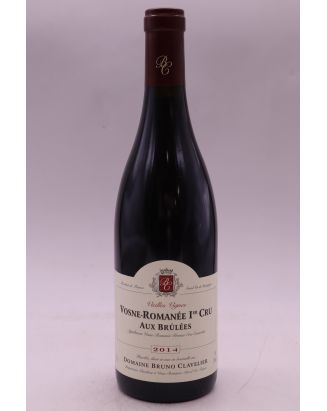 Bruno Clavelier Vosne Romanée 1er cru Aux Brûlées Vieilles Vignes 2014