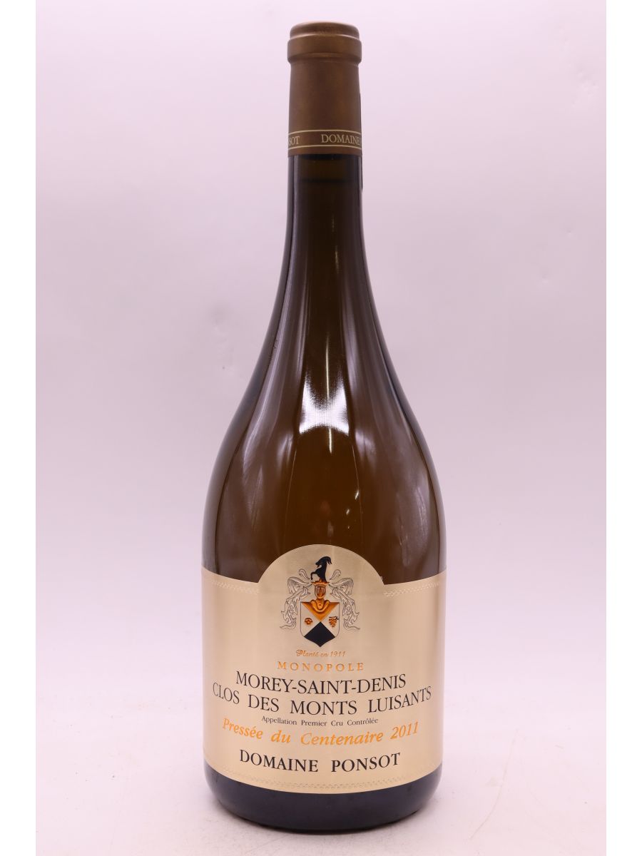 image du vin Ponsot Morey Saint Denis 1er Cru Clos des Monts Luisants Pressée du Centenaire 2011 Blanc Magnum