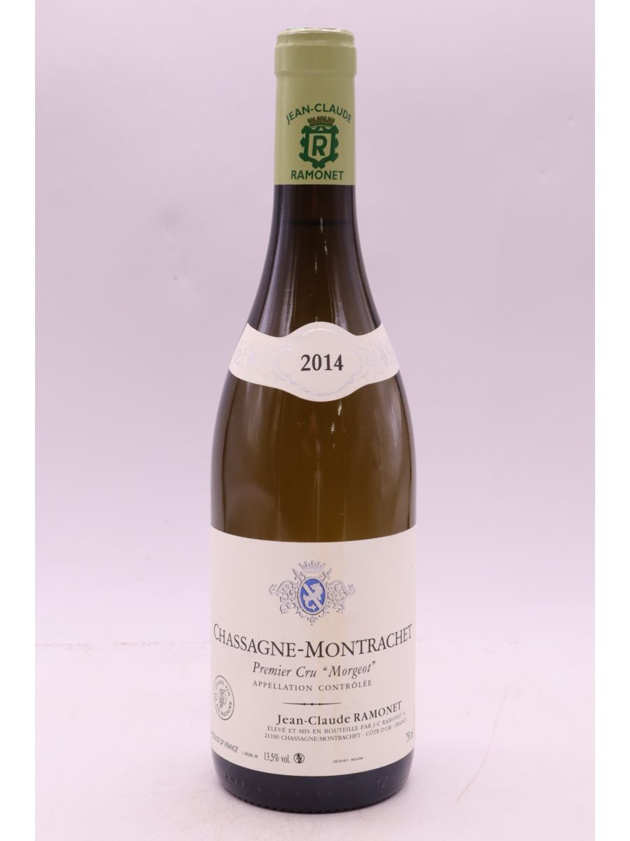 vue du vin Ramonet Chassagne Montrachet 1er Cru les Morgeots 2014 Blanc