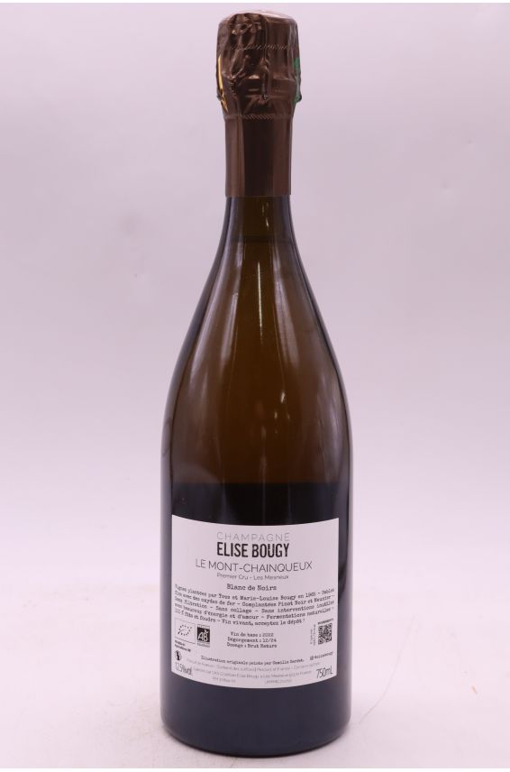 Elise Bougy 1er cru Le Mont Chainqueux Blanc de Noirs Les Mesneux