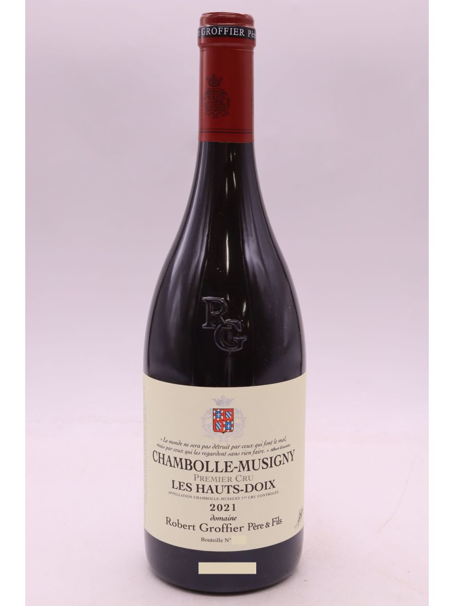 vue du vin Robert Groffier Chambolle Musigny 1er Cru les Hauts Doix 2021