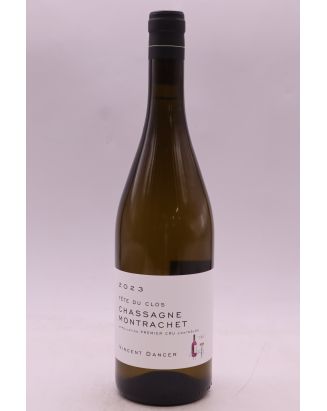 Vincent Dancer Chassagne Montrachet 1er cru Tete du Clos 2023 blanco