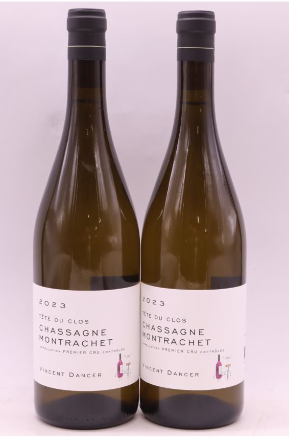 Vincent Dancer Chassagne Montrachet 1er cru Tete du Clos 2023 blanco