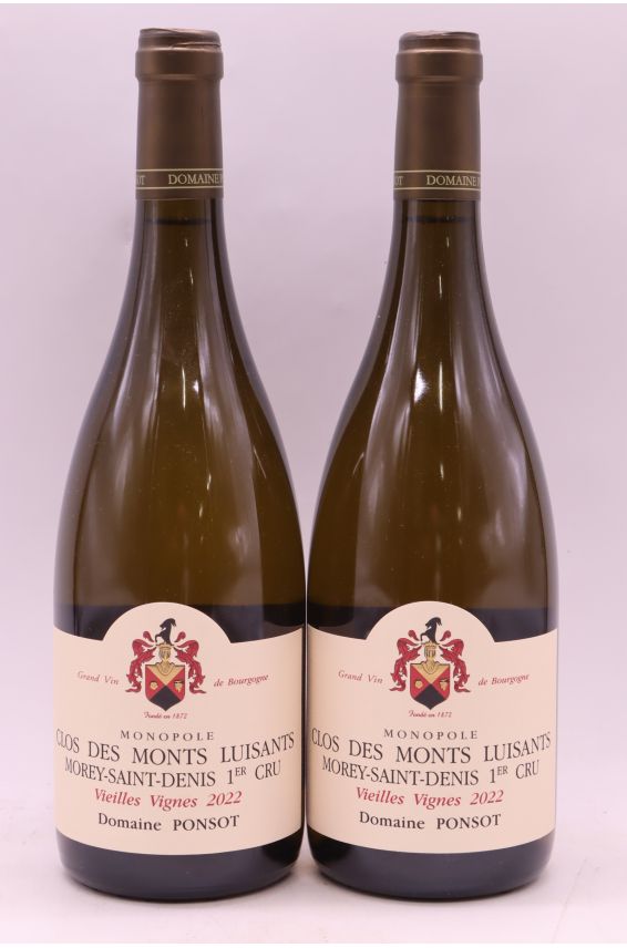 Ponsot Morey Saint Denis 1er cru Clos Des Monts Luisants Vieilles Vignes 2022 blanc