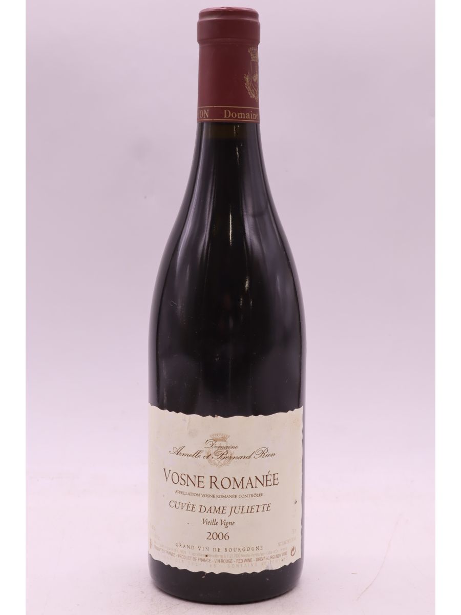 illustration du vin Armelle et Bernard Rion Vosne Romanée Cuvée Dame Juliette Vieilles Vignes 2006