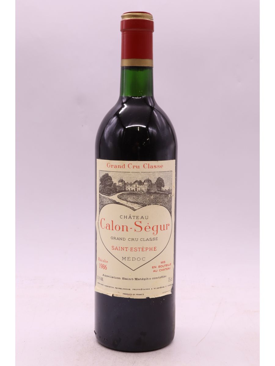 photo du vin Calon Ségur 1986