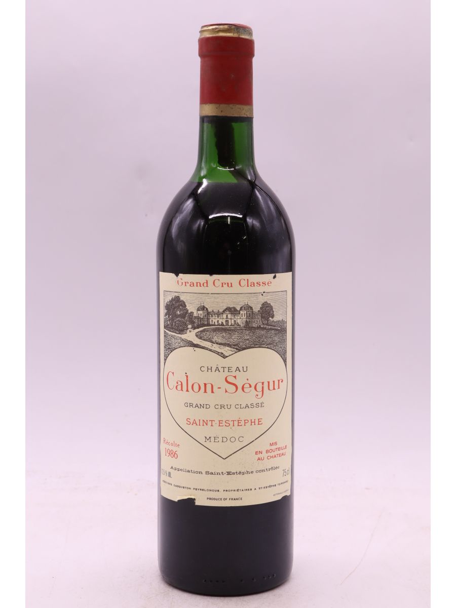 image du vin Calon Ségur 1986 Promo