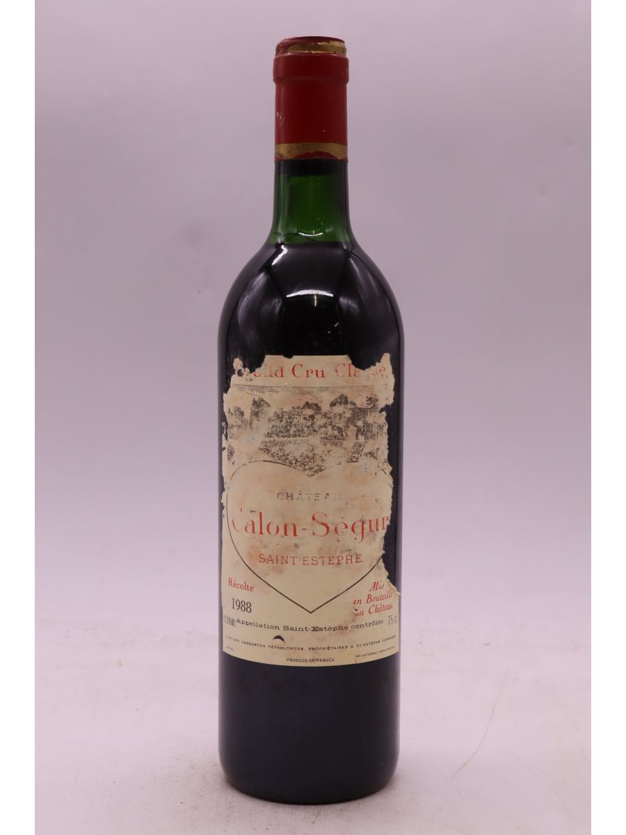 photo du vin Calon Ségur 1988 Promo