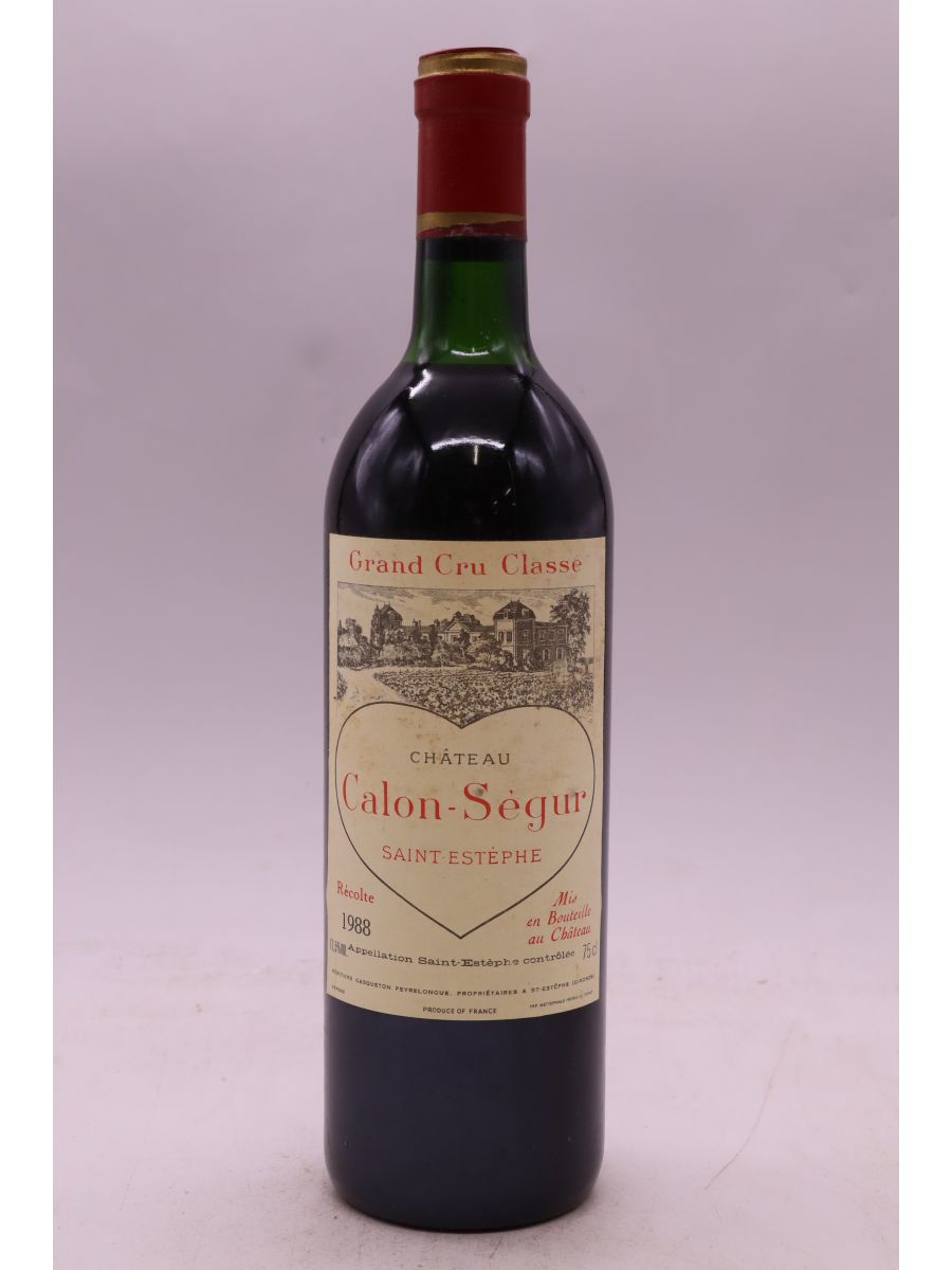 image du vin Calon Ségur 1988