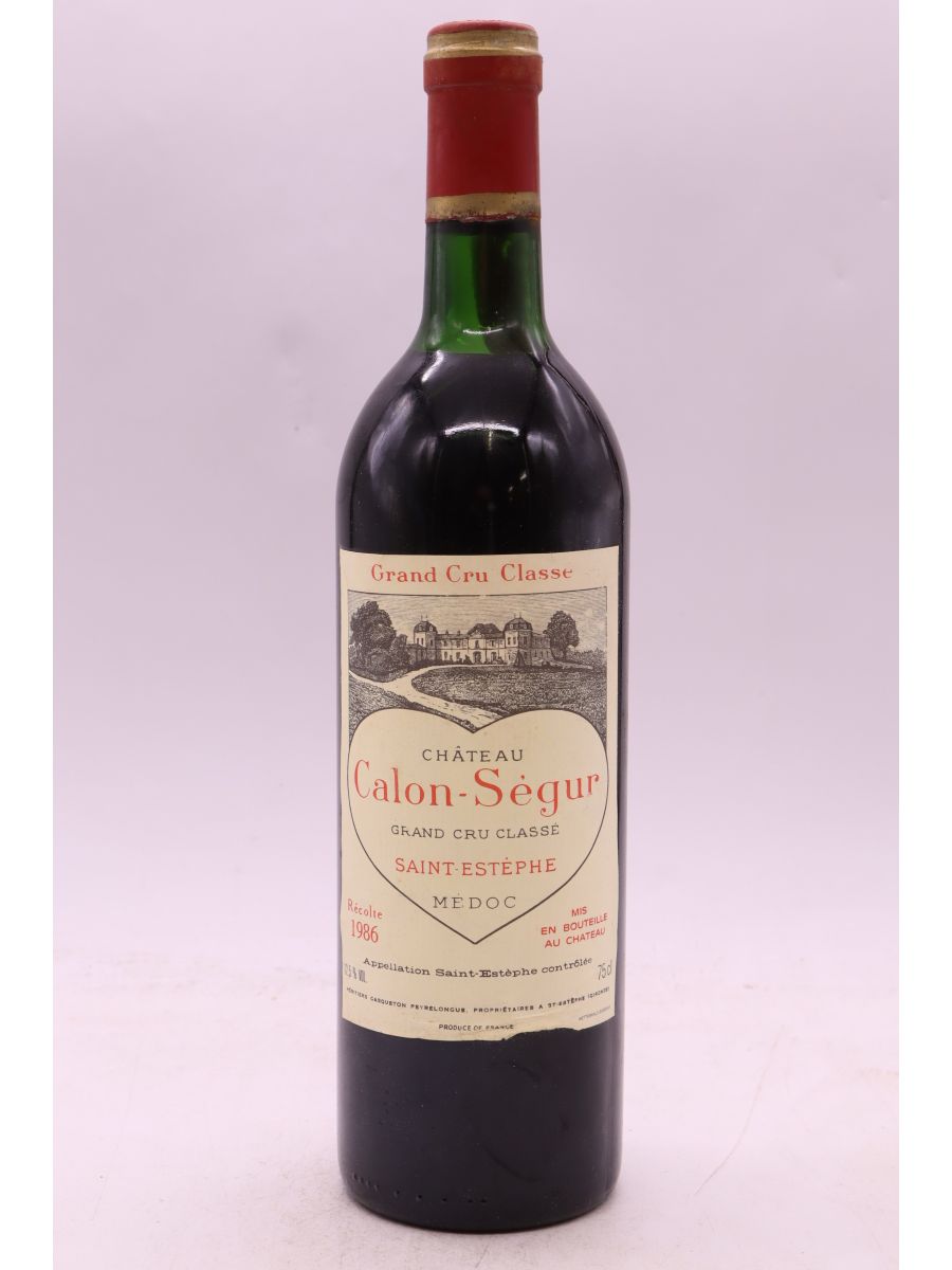 image du vin Calon Ségur 1986 Promo