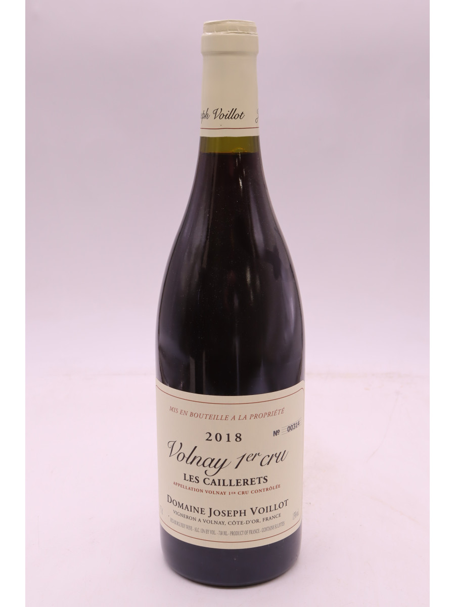 vue du vin Joseph Voillot Volnay 1er Cru les Caillerets 2018