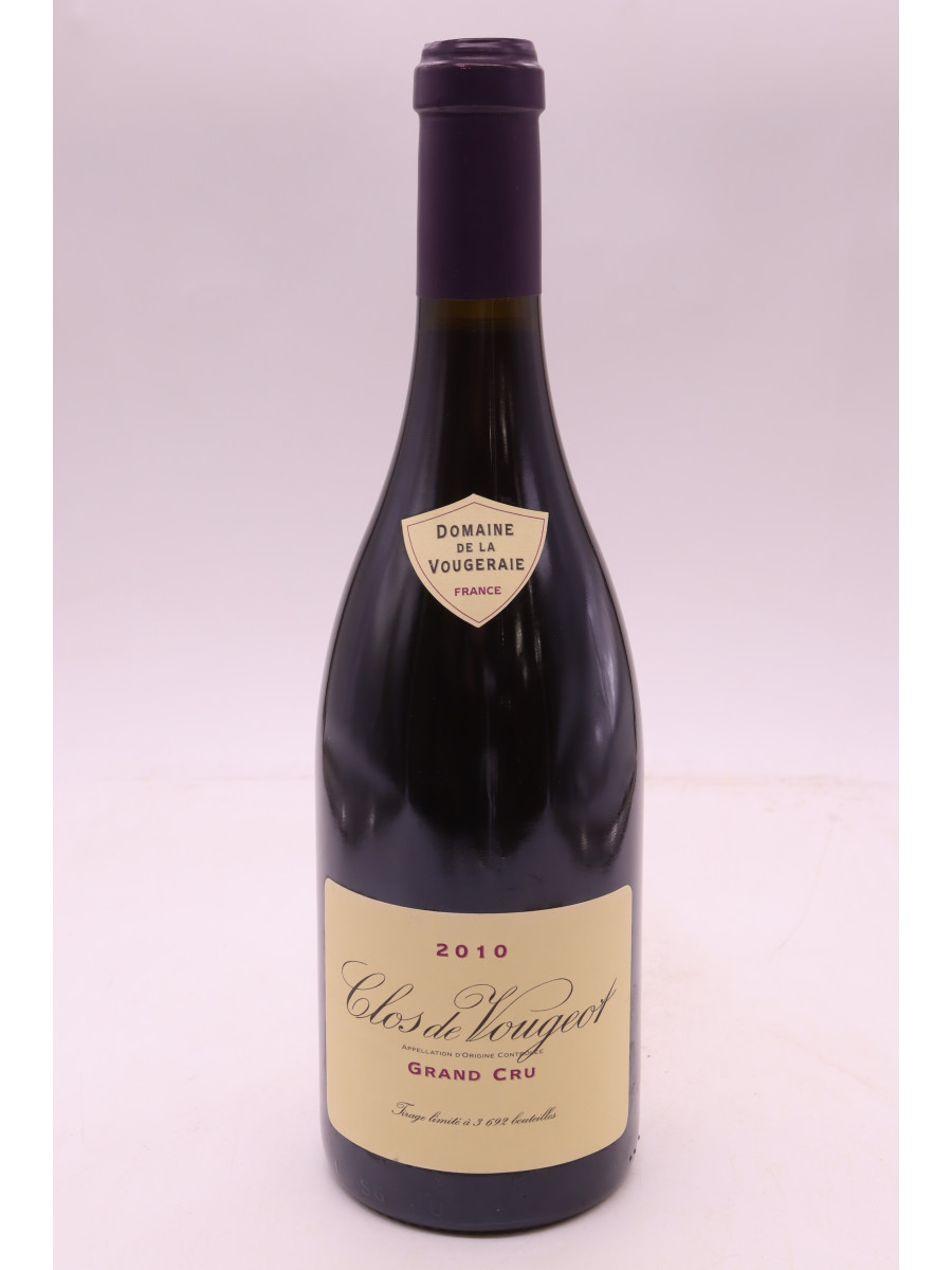 image du vin la Vougeraie Clos Vougeot 2010
