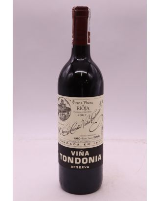 Lopez de Heredia Rioja Vina Tondania Reserva 2007
