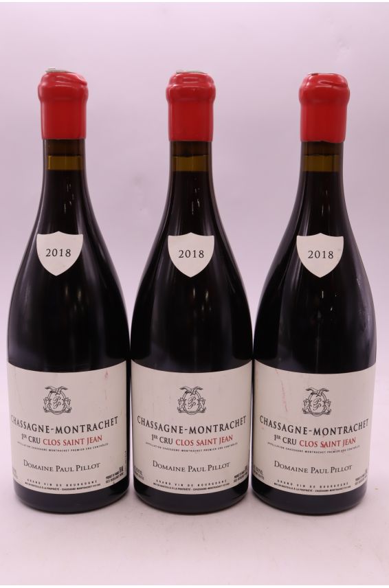 Paul Pillot Chassagne Montrachet 1er cru Clos Saint Jean 2018 rouge