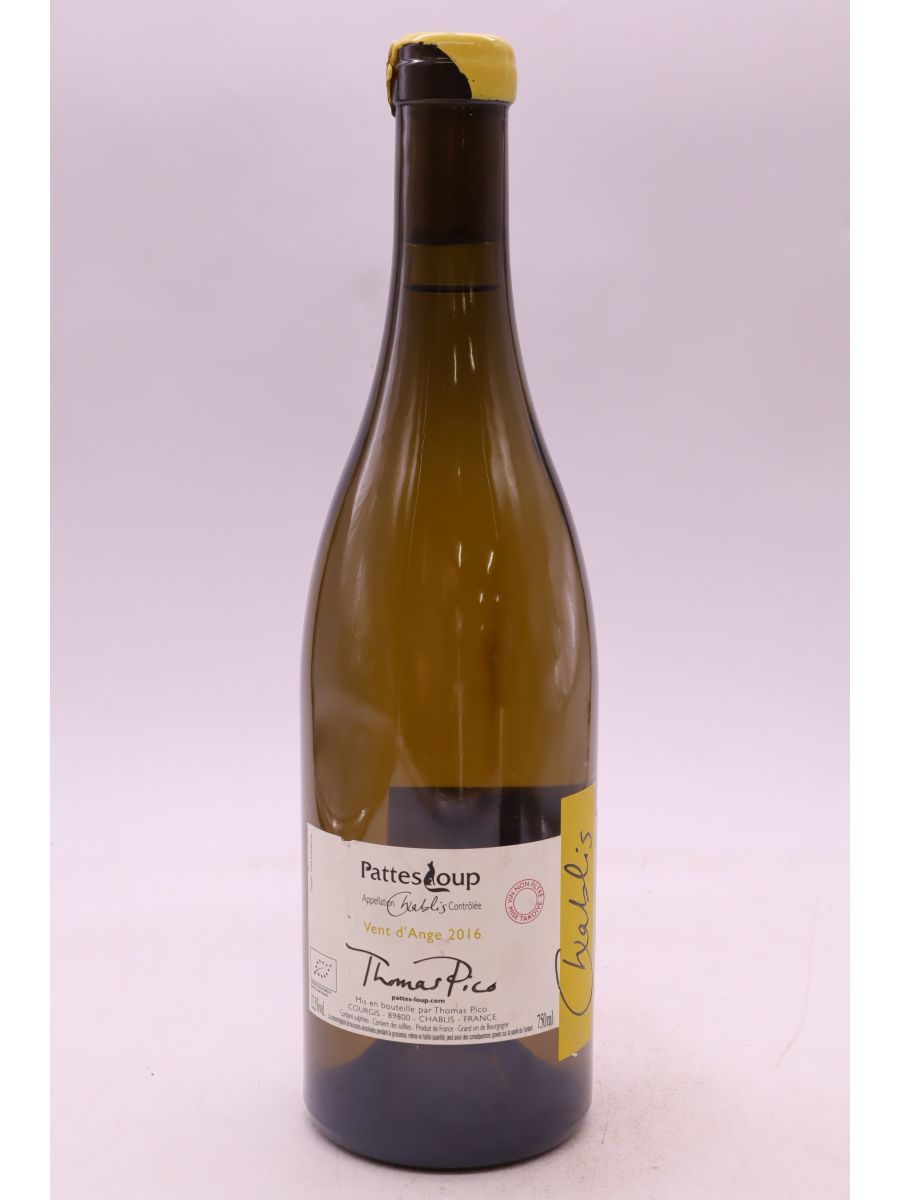 aperçu du vin Pattes Loup Chablis Vent d’Ange Mise Tardive 2016