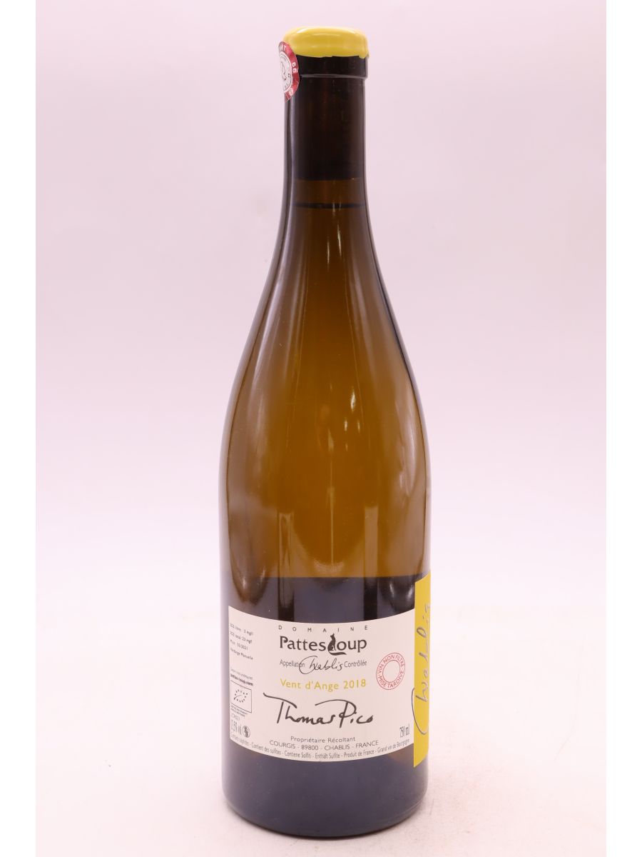 photo du vin Pattes Loup Chablis Vent d’Ange Mise Tardive 2018