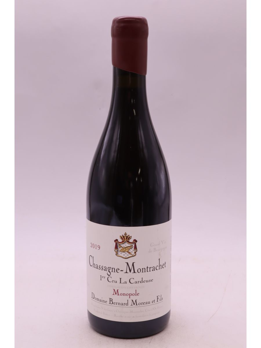 photo du vin Bernard Moreau Chassagne Montrachet 1er Cru la Cardeuse 2019 Rouge