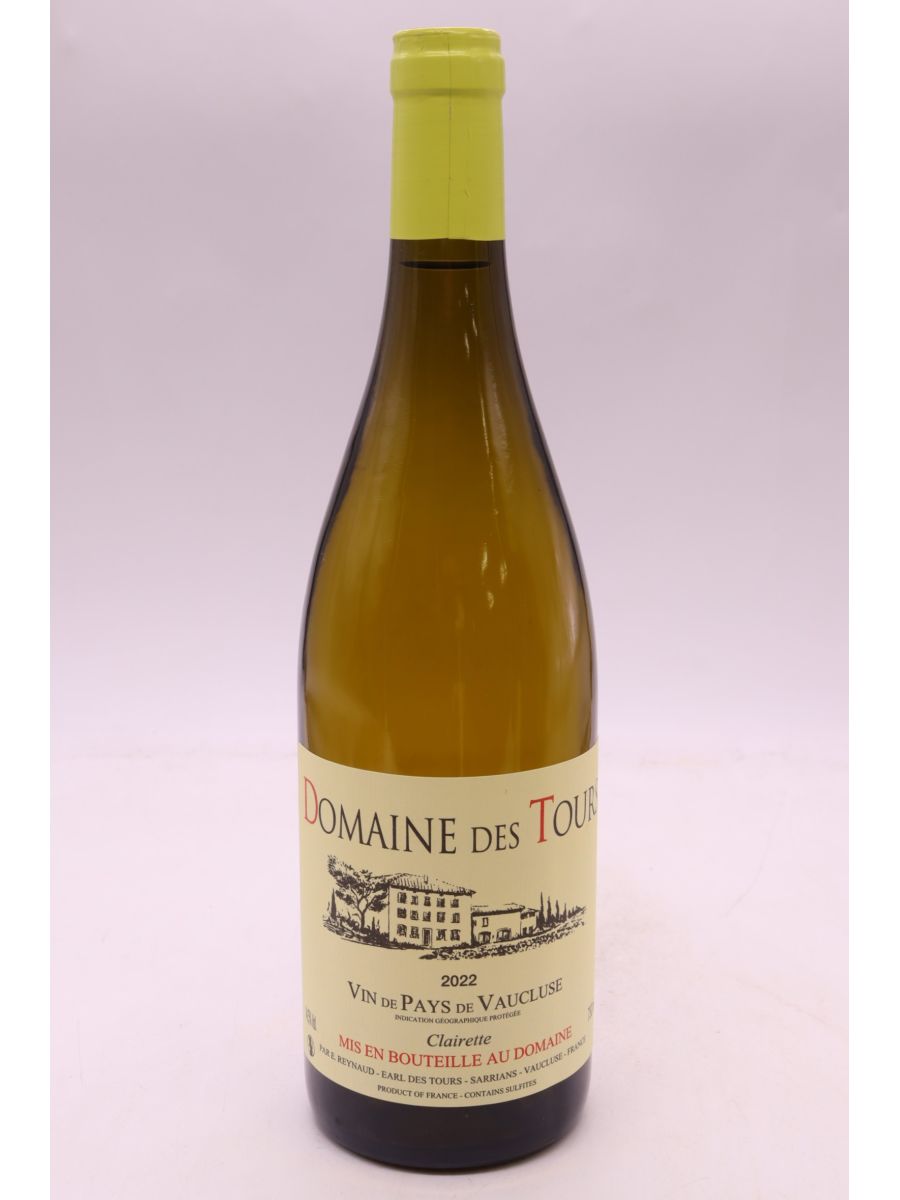 capture du vin Domaine des Tours Clairette 2022