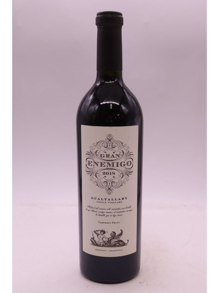 aperçu du vin el Enemigo Gran Enemigo Gualtallary Single Vineyard Cabernet Franc 2018