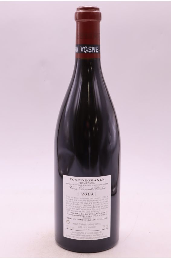 Romanée Conti Vosne Romanée 1er cru Duvault Blochet 2019